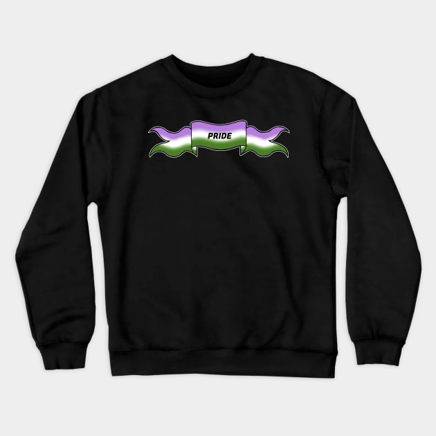 genderqueer Crewneck Sweatshirt by TOASTYWAFFL3Z